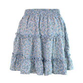 Versa Floral Ruffle Shorts - Blue