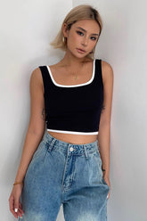 Sexy Tight Strap Square Neck Tank Top