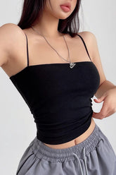 Haut débardeur à bretelles élastiques