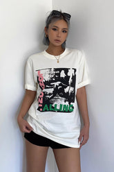 Letter Print Causal Short Sleeve Tops T-shirt