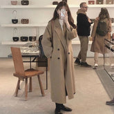 Sheep Wool High Quality Oversized Double Breasted Long Coats