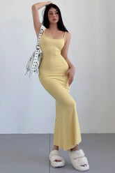 Pure Sexy Strap Bag Hip Fishtail Dress