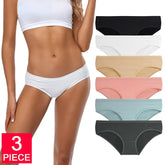 3Pcs/Lot Panties Cotton Underwear Solid Briefs Girls Low-waist Lingerie G String Soft Breathable Intimates