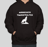 Sweats à capuche décontractés en coton imprimés des TimberWolves du Minnesota