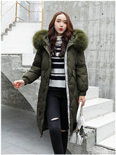 Fur Hooded Slim Long Parka