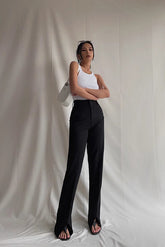 Nature High Waist Split Hem Pants
