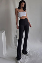 Nature High Waist Flared Hem Pants