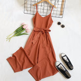 Vintage Backless beautiful Wrap Jumpsuit