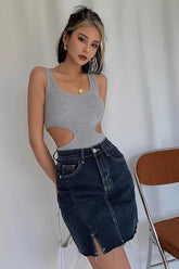 Sleeveless Ribbed Tank Tops Fitted Shirts