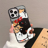 Compatible With Iphone Case For Girls Cute Cats Kitten Phone Case Slim Soft Tpu Shockproof Protective Cover For Iphone 11 12 13 14