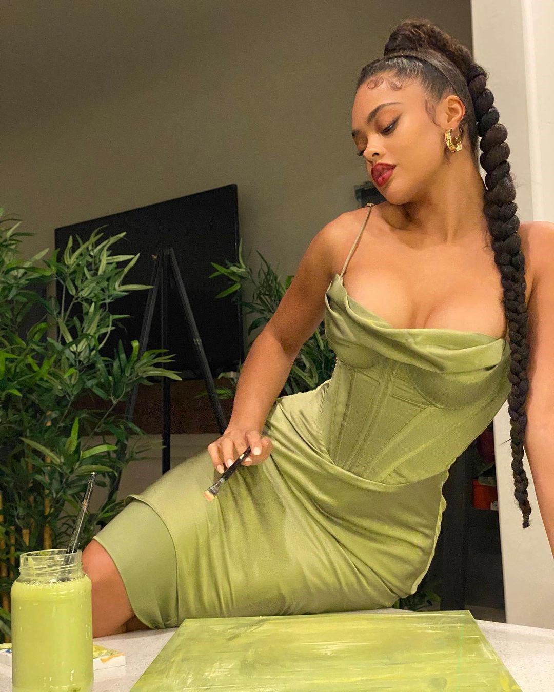 Absolute Elegance Satin Corset Midi Dress Orro Shop Absolute Elegance Satin Corset Midi Dress Orro Shop