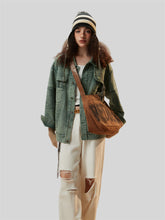 Denim Duo Chic : Veste streetstyle vintage