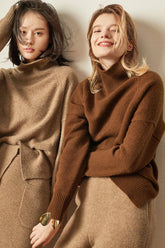 Pulls d'hiver surdimensionnés en tricot coupe ample