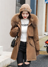 Fur Hooded Long Wool Winter Coats