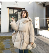 Cotton Padded Long Over Knee Parka Coats