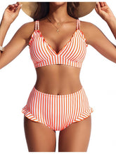 Smocked Bandeau High Waist Bikini Set