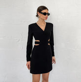 Cut-Out V-Neck Fitted Dress
