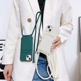 Compatible with iPhone Case,Luxury Phone Case with Credit Card Holder Wrist Lanyard Strap Card Slot Silicon Cover Gift for Women