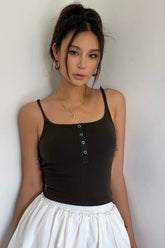 Casual Sleeveless Tight Top Solid Shirt Sexy Top