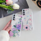 Étui de protection pour Samsung, coque transparente et fine avec motifs tendance pour filles et femmes