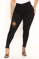 The Comeback High Rise Skinny Jeans - Black