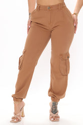 That's Game Cargo Denim Joggers - Cognac
