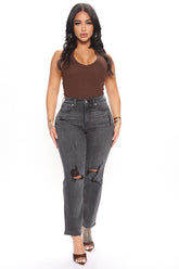 Tobi High Rise Mom Jeans - Black
