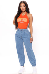 Sitting Pretty Plissee-Jogginghose - Mittelblaue Waschung