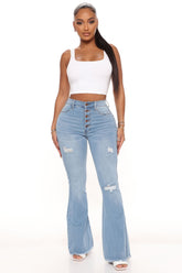 So Vain Flare Jeans – Hellblaue Waschung