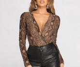 Snake You Out Body aus gebürstetem Strick