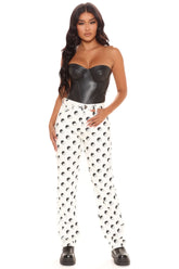 Tall Yin Yang High Rise Straight Leg Jeans - White/combo