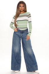 The 90's Called Wide Leg Jeans - Medium Blue Wash