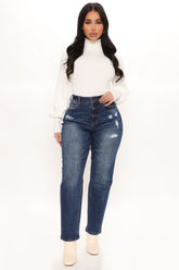 Still Got It Straight Leg Jeans - Dark Wash