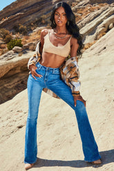 Tall Toledo Classic Flare Stretch Jeans - Medium Blue Wash