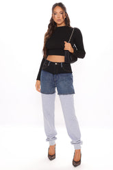 Tall Top Tier Denim Sweatpant Joggers - Blue/combo