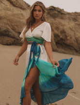 Starboard Shimmer Ombre Wickel-Crop-Top