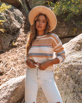 Pull en tricot rayé aller-retour