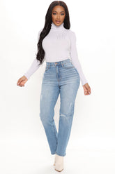 Straight Up Vintage High Rise Jeans - Medium Blue Wash