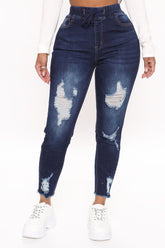 Somewhat The Same Jogger Jeans - Dark Wash