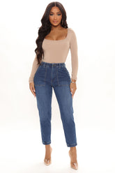 Talk All Night Jogger Jeans - Medium Blue Wash