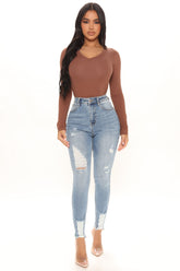 The Comeback High Rise Skinny Jeans - Light Blue Wash