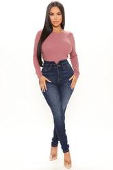 Thinking Of You Stretch Skinny Jeans - Dark Wash