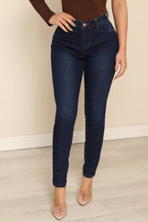 Take Off Booty Lifting Skinny Jeans - Dark Wash