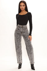 You've Been Pinned Straight Leg Jean - Black