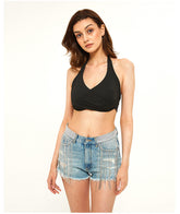 TITANIA LINSLEY – Jeansshorts mit Strassfransen