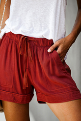 Solide Split Joint Gerade Mittel Taille Gerade Einfarbige Hosen