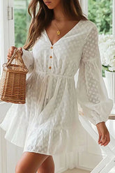 Einfarbige Prinzessinnenkleider mit V-Ausschnitt