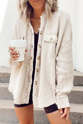 Hauts à col mandarin à boucle fendue solide