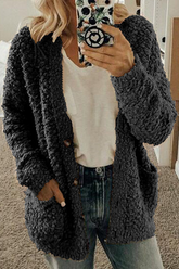 Hauts à col cardigan fendu solide