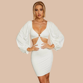 Aria Puff Sleeve Cut Out Dress